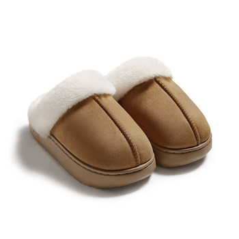 Park Xiyueyin Sponge cake shoes for women wearing 2025 autumn and winter thickened velvet and one foot pedal toe warm cotton slippers