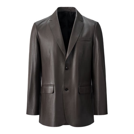 
GIOVANNI VALENTINO autumn and winter genuine leather jacket for men business casual commuter sheepskin suit jacket