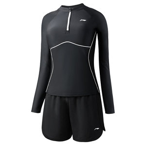
Li Ning Swimsuit Women's Split 2026 Sun Protection Long Sleeve Swimsuit Women's Conservative Slim Covering Belly Hot Spring Set