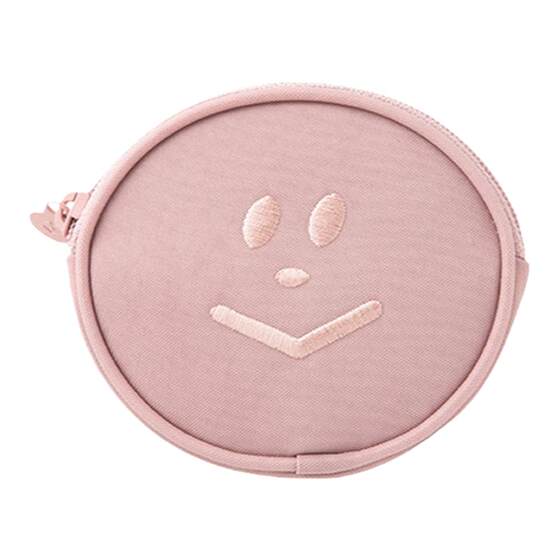 
Korean livework round smiling face ins style change business card bag lipstick bluetooth headphone box storage bag