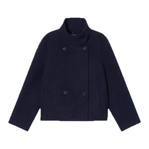 
Psalm's exclusive wool and mohair blend double-breasted college woolen short college style woolen jacket for women