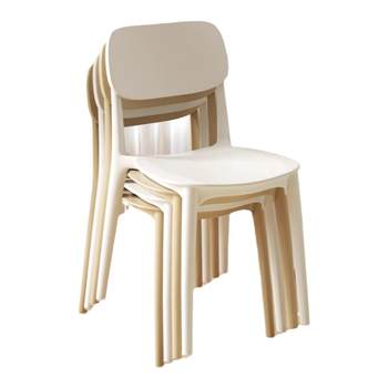 Household thick plastic dining chair table casual chair
