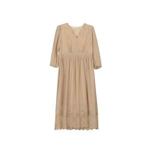 
TALASA Mall same silk cotton dress 2024 new lace splicing design waist-hugging mid-length skirt