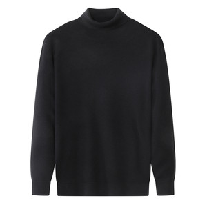 
[Machine Washable Sweater] 48 Count Autumn and Winter Warm Inner Turtleneck Sweater Men's Solid Color Bottoming Wool Sweater Trendy