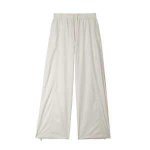 
American quick-drying work pants for women in summer light and breathable sun protection foot tying pants high waist drawstring casual wide-leg pants