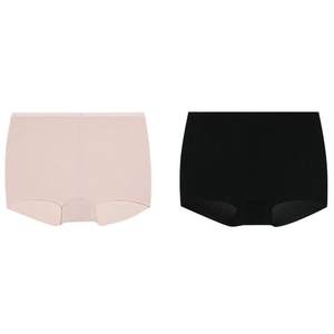 
[2 pieces] Aimei Women's summer base mid-waist four corner anti-exposure safety pants underwear two-in-one AM239832