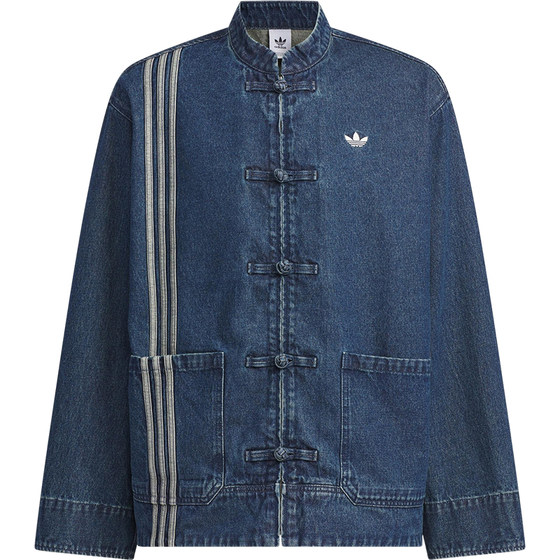 Adidas/Adidas official genuine Clover men and women Chinese denim loose casual jacket JZ9928
