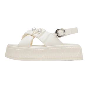 
Aocon women's shoes, summer new style, sponge cake bottom pearls with skirt fashion sandals, versatile Roman sandals