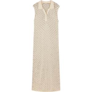 
LESS summer design sense temperament shirt collar cotton sleeveless long skirt soft sweater dress 2O6G11300