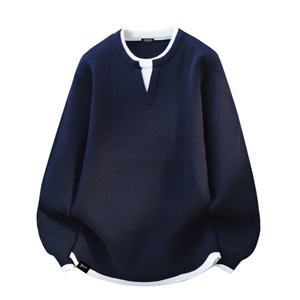 
it:fivecm zodiac year red sweater for men and women in spring and autumn high-end lazy style fake two-piece sweater couple