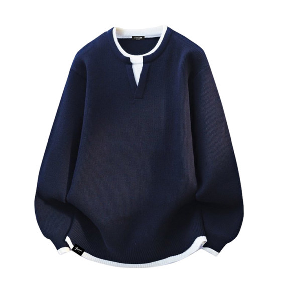 
it:fivecm zodiac year red sweater for men and women in spring and autumn high-end lazy style fake two-piece sweater couple