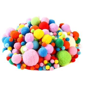 Mixed color high-elastic small fur balls diy early education