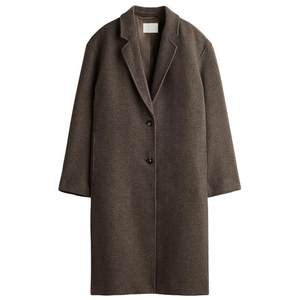 
HM women's woolen coat 2025 autumn and winter new style single-breasted mid-length thickened warm coat 1300350