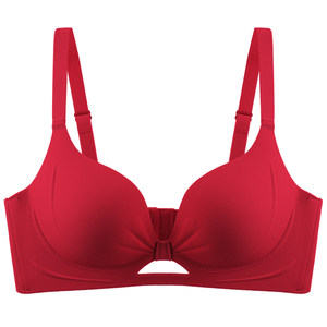 
Red underwear women's small breasts gathered together to show large upper support to prevent sagging wedding bride's zodiac year bra set autumn and winter
