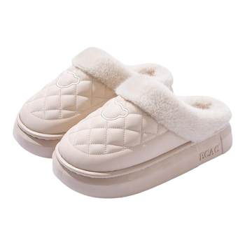 
Waterproof cotton slippers for women in autumn and winter 2025 new
