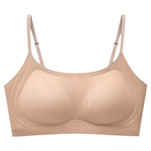 
The same style of ancient and modern shopping malls, seamless breathable fixed water drop cup top support, gathered non-moving cup underwear, women's bra