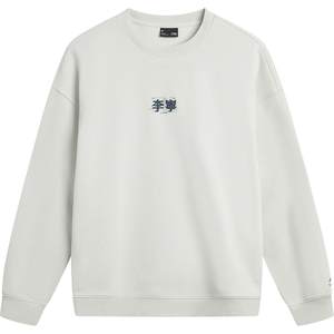 李宁卫衣女冬季新款情侣圆领青少年加绒加厚宽松保暖运动上衣男士