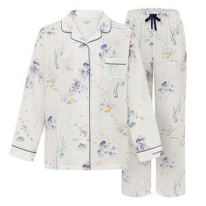 cutelife [Qingyu] confinement clothes, women's long-sleeved home clothes, bamboo cotton nursing pajamas for pregnant women, four seasons set