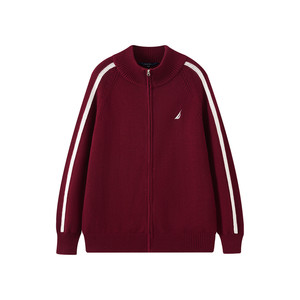 [New Year Style]NAUTICA Children's Clothing Boys and Girls Knitted Cardigan Stand Collar Jacket Spring and Autumn Children's Sweater