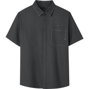 
HLA/Heilan House three-body joint series short-sleeved shirts 26 spring and summer new workwear washed casual shirts for men