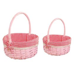 High-quality willow weaving bamboo basket storage for children's picking picnic