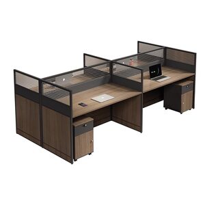 
Staff desk and chair combination staff station simple modern six-person office screen card seat work desk