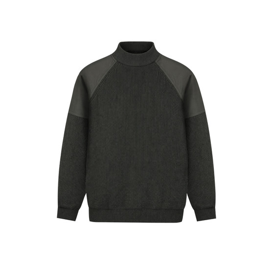 
No. 22 wear warm winter relaxed feeling winter spliced round neck pullover sweater sweatshirt bottoming shirt for men