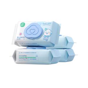 
Cotton era 100% cotton baby wipes household large pack hand and mouth wipes baby pure cotton wet wipes 80 pumps*4
