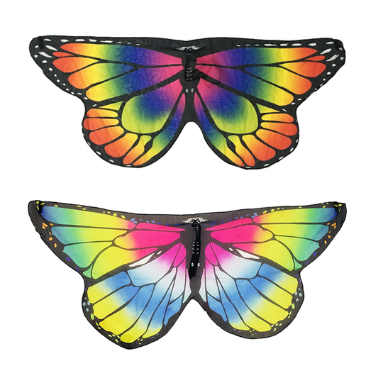 Ailes De Papillon Arc-en-Ciel Et Masque – Déguisement Carnaval Enfant 3-12 Ans (120x60 Cm)