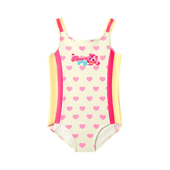 [One-body triangle] Swimsuit for children in small and medium-sized