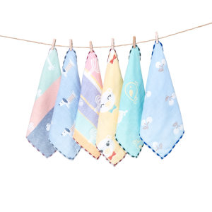 Baby pure cotton gauze, water towel, newborn children wash face towel baby small square towel girl super soft shower towel towel