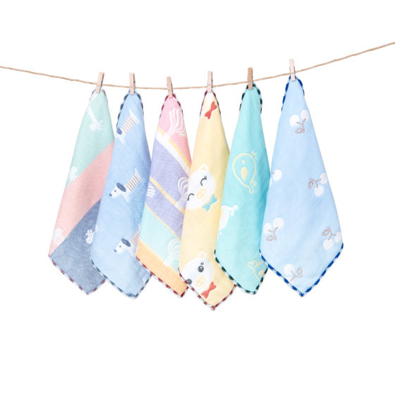 Baby pure cotton gauze, water towel, newborn children wash face towel baby small square towel girl super soft shower towel towel