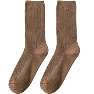 
High-quality pure cotton pile socks for women, autumn and winter cotton mid-calf socks, deodorant confinement thick warm and deodorant stockings
