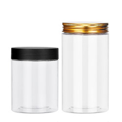 Frosted transparent thickened storage plastic bottle with lid