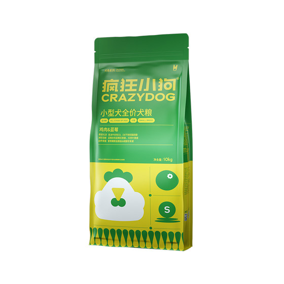 
Crazy Puppy Dog Food Chicken Blueberry Beef Prebiotic Chicken Oatmeal All Dog Breeds Universal Dog Food 10kg