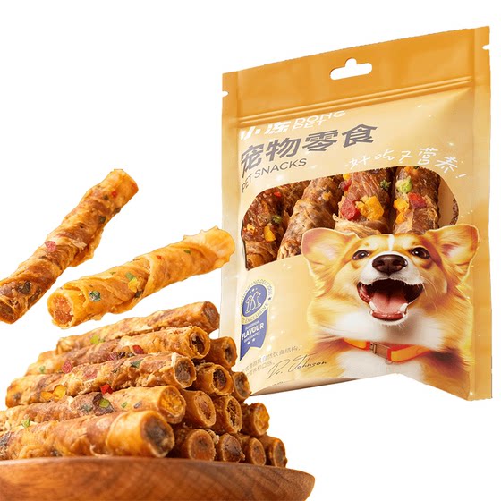 
Puppy snacks, teething sticks, fruits and vegetables, chicken, duck, cowhide sandwich, small dog puppies, Teddy Corgi, teeth cleaning pet