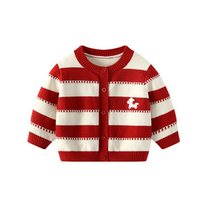 
Bobo baby boy coat, autumn clothing, boy sweater, knitted top, baby clothes, cardigan, children's autumn outing clothing