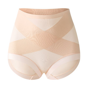 Underwear Women's Summer Summer High -waisted small belly, strong hip -hip -shaped plastic, postpartum ice silk, no trace of abdomen and hip pants
