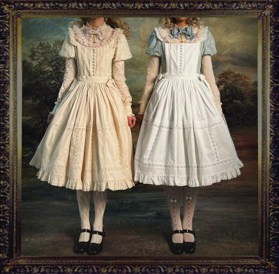 taobao agent Tail*antique hollow stitching cotton buds skirt unknown paradise lolita dark star island