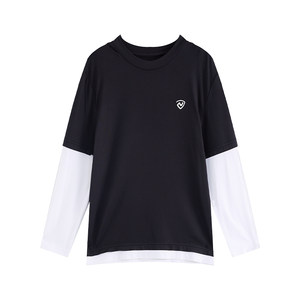 
[Cloud sense moisture absorption and quick drying] Noshilan children's long-sleeved T-shirt boy spliced base shirt sweat-drying fast-drying sports clothes