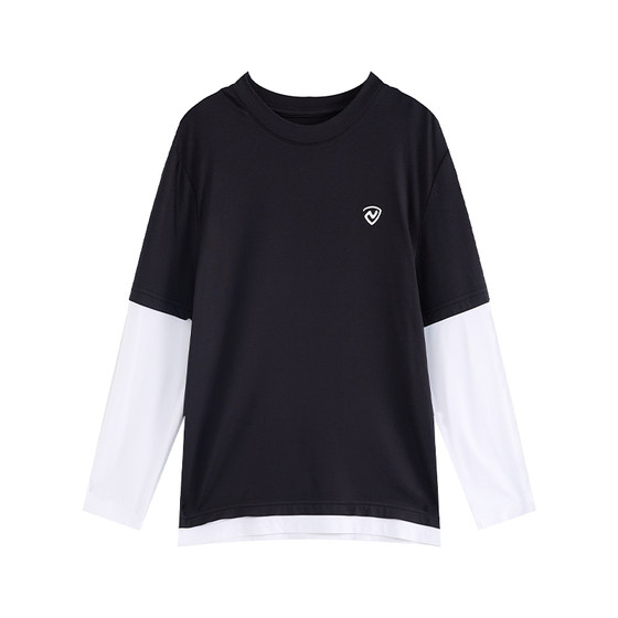 
[Cloud sense moisture absorption and quick drying] Noshilan children's long-sleeved T-shirt boy spliced base shirt sweat-drying fast-drying sports clothes