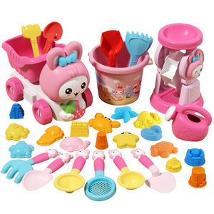 
Girls beach toy hourglass set sand pool outdoor play sand tool car sand shovel mold children's gift