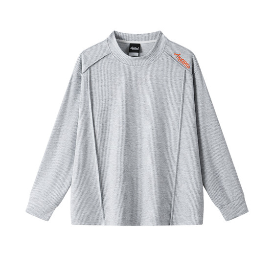 
andtime美式肌理感长袖t恤男士春季高级感打底衫衣服内搭上衣冬潮
