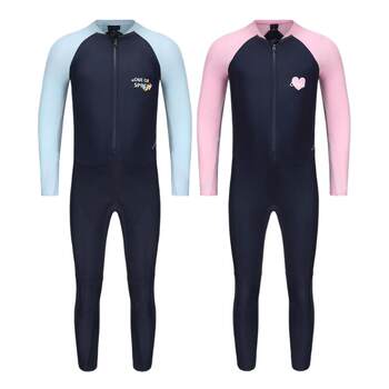 Long -sleeved swimsuit Decathlon conjoined children