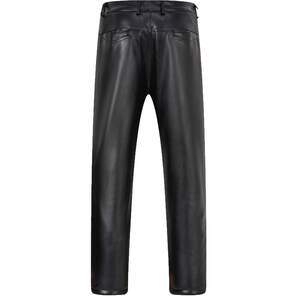 Leather pants men's windproof winter motorcycles plus velvet thickened men's style old waterproof takeaway dry work wearing pants