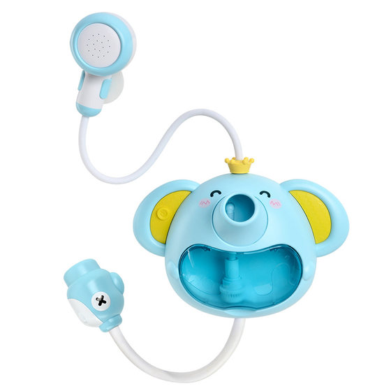 Baby bath toy, children elephant electric shower baby bath artifact, water spray water spit boys, boys and girls
