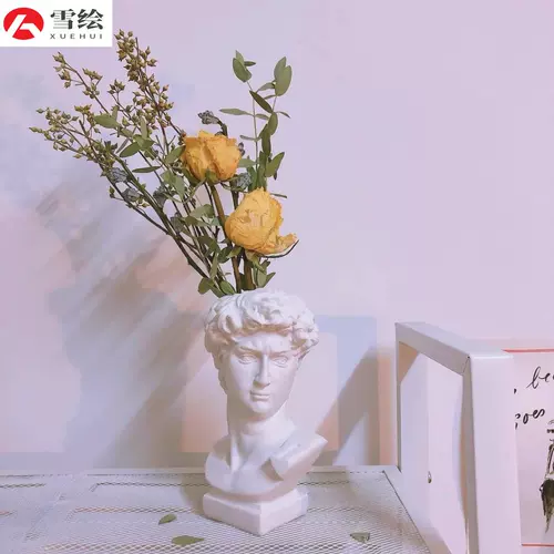INS WIND Древнегреческая статуя цветы подключите к большому крестцовому украшению, ковша для хранения макияжа ваза на рабочем столе реквизиты камера
