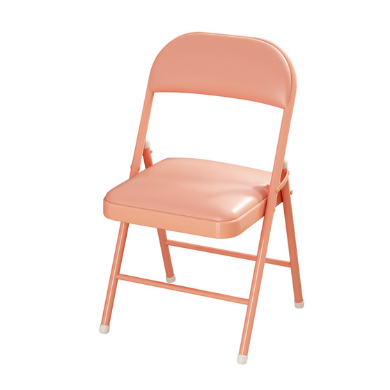 Folding stool Rental House Simple Chair Dormitory College Student Computer Chair Dining Chair Small Portable Back Chair
