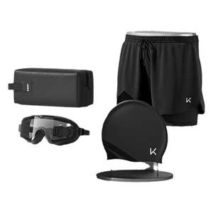 KEEP swimming trunks Men's quick -drying embarrassing new men's swimming equipment hot spring full set of swimming mirror hats three -piece
