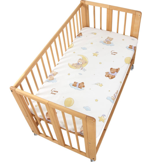 Crib cover A pure cotton sheet newborn children splicing bed mattress cover protective cover baby crib cover